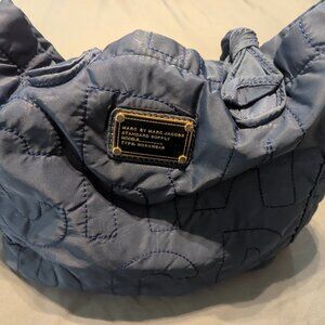 Marc By Marc Jacobs Workwear Pretty Tate Blue Quilted Nylon Satchel Tote Bag